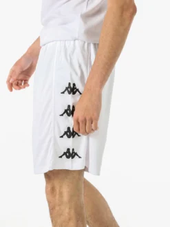 Kappa Bermuda sportivi da uomo con logo - bianco