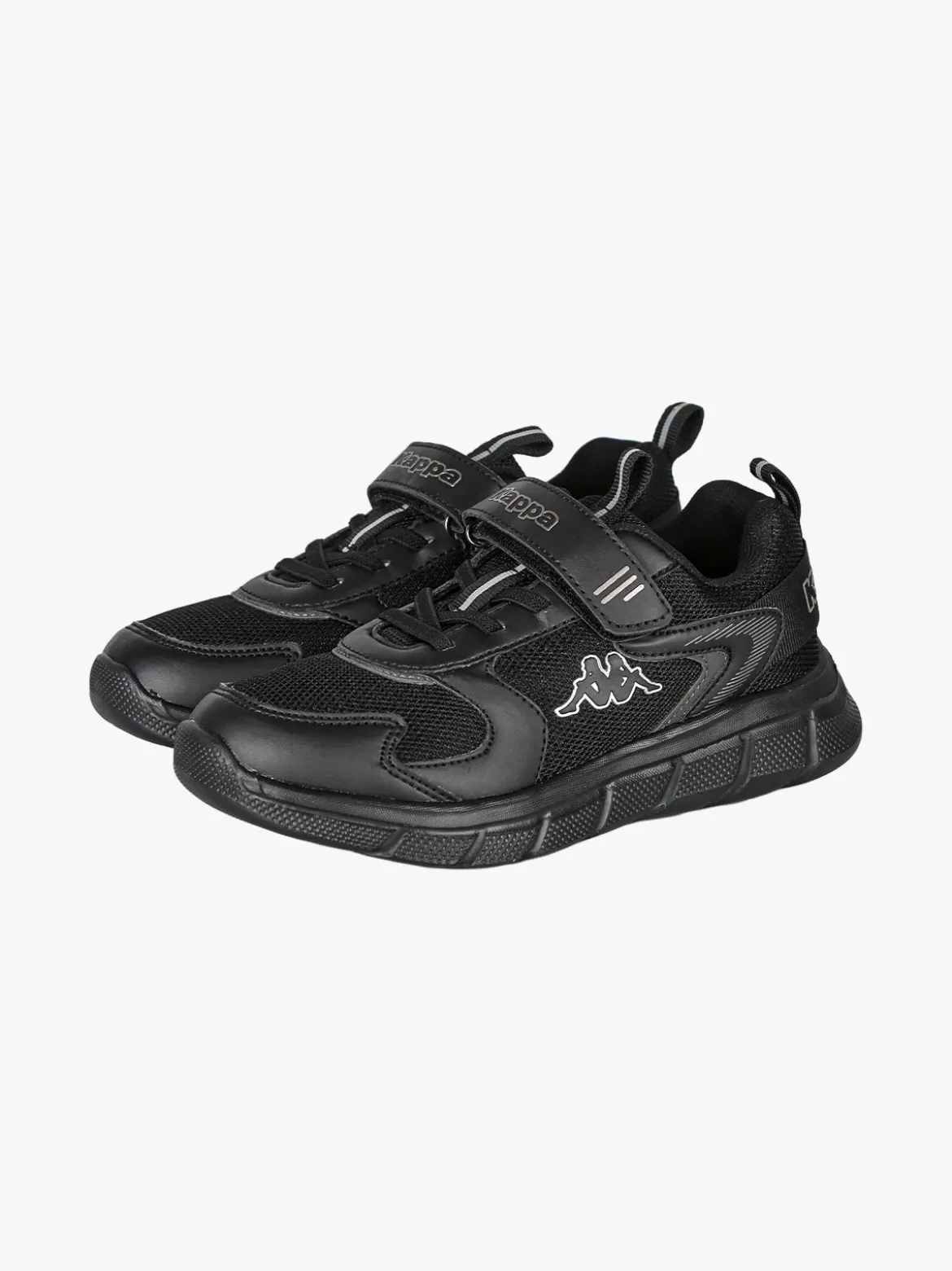Kappa BREEZE Sneakers da bambino sportive in mesh con cinturino a strappo - nero