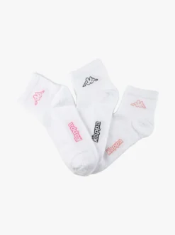 Kappa Calze in cotone donna con logo. Confezione da 3 paia