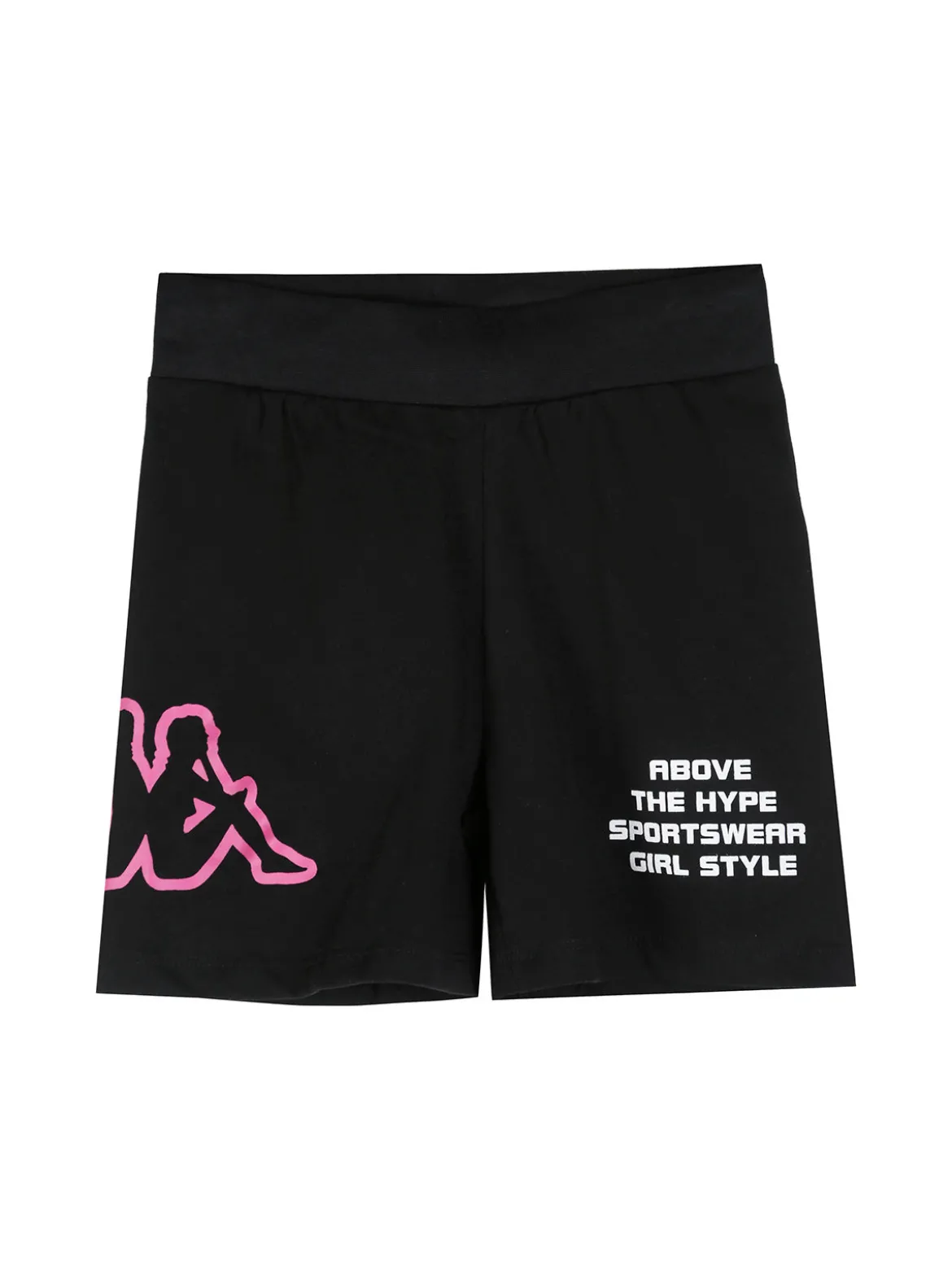 Kappa Completo corto da bambina in cotone con t-shirt e shorts - verde