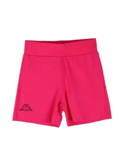 Kappa Completo corto da bambina in cotone con t-shirt mimetica e shorts - fucsia
