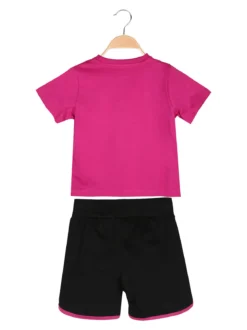 Kappa Completo corto 2 pezzi da ragazza con t-shirt e shorts - fucsia
