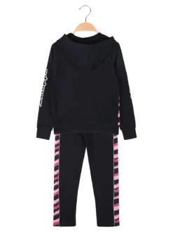Kappa Completo da bambina 2 pezzi con cappuccio e zip - blu scuro