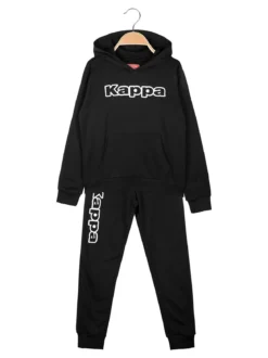 Kappa Completo da ragazzo 2 pezzi con cappuccio - nero