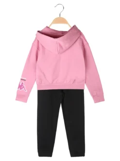Kappa Completo tuta cropp 2 pezzi da bambina con cappuccio - rosa