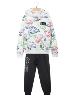 Kappa Completo tuta da bambino con cappuccio e stampe