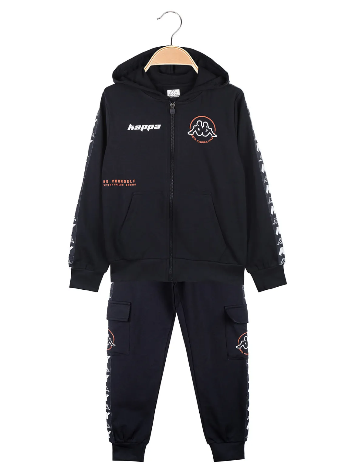 Kappa Completo tuta da bambino con cappuccio e zip