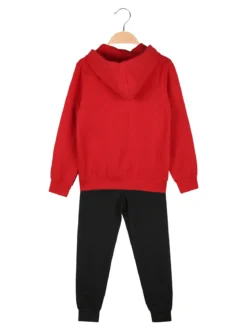 Kappa Completo tuta da bambino 2 pezzi con cappuccio e zip - rosso