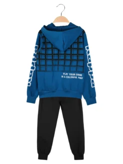 Kappa Completo tuta da ragazzo 2 pezzi con cappuccio - blu