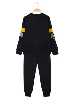 Kappa Completo tuta girocollo 2 pezzi da bambino con interno in caldo cotone - blu scuro