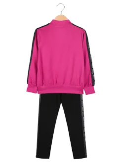 Kappa Completo tuta 2 pezzi da bambina con zip - fucsia