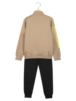 Kappa Completo tuta 2 pezzi da bambino full zip in cotone - khaki