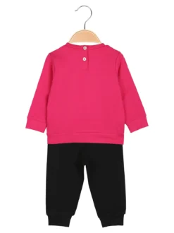 Kappa Completo tuta 2 pezzi da neonata con felpa e pantaloni in cotone - fucsia