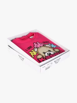 Kappa Completo tuta 2 pezzi da neonata con felpa e pantaloni in cotone - fucsia