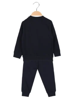 Kappa Completo tuta 2 pezzi da neonato con felpa e pantaloni in cotone - blu scuro