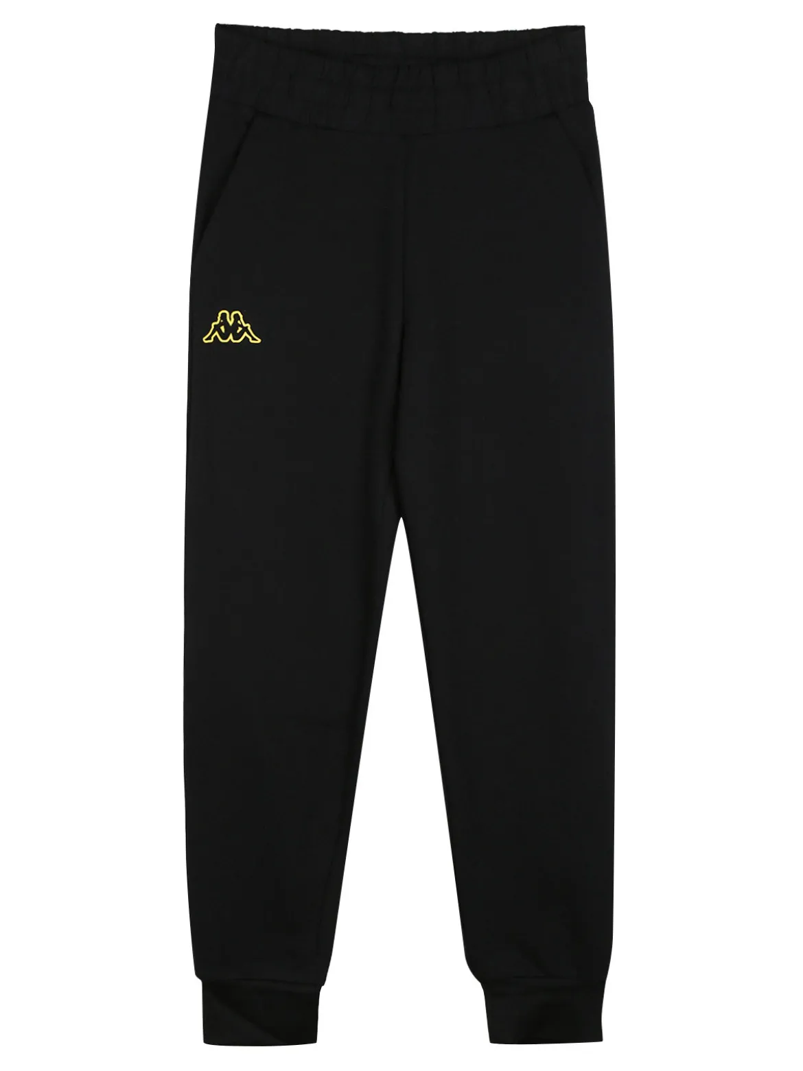 Kappa Completo tuta 2 pezzi da ragazzo in cotone con logo - nero
