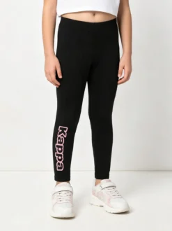 Kappa Leggings sportivo da bambina con logo - nero