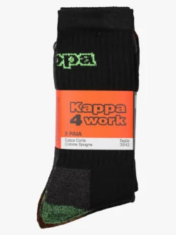 Kappa 3 Paia di calze corte da uomo in spugna
