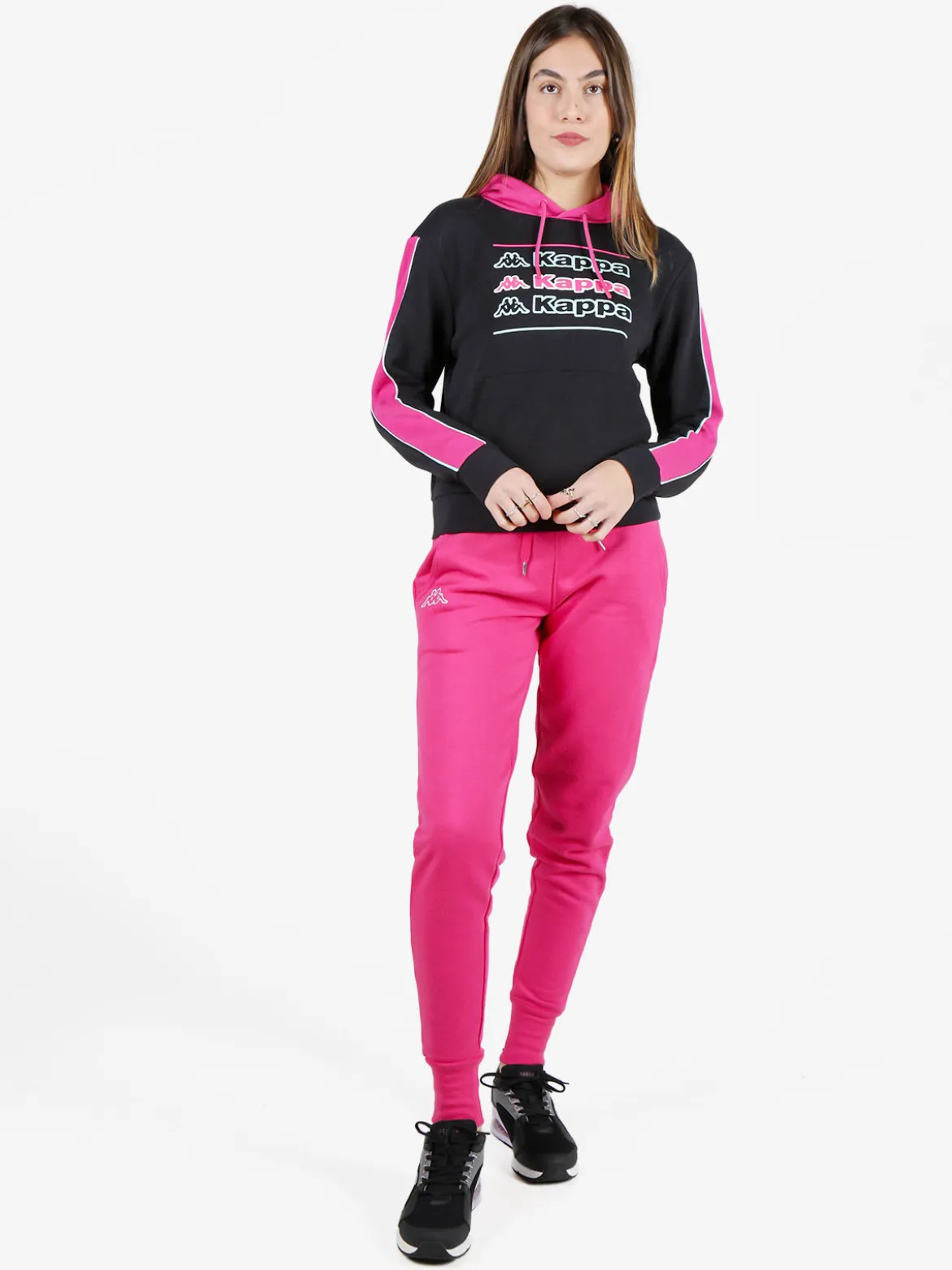 Kappa Pantaloni sportivi da donna con interno felpato e polsini