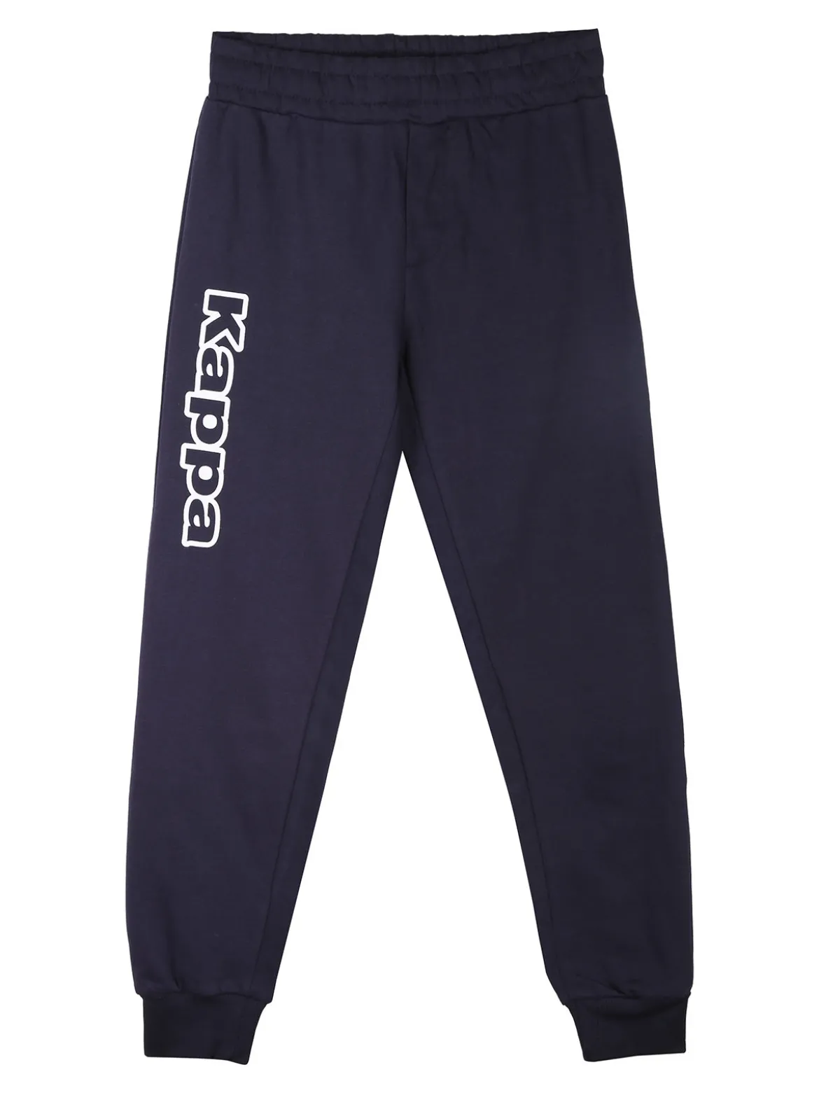 Kappa Pantaloni tuta da bambino con polsini e interno caldo cotone - blu scuro