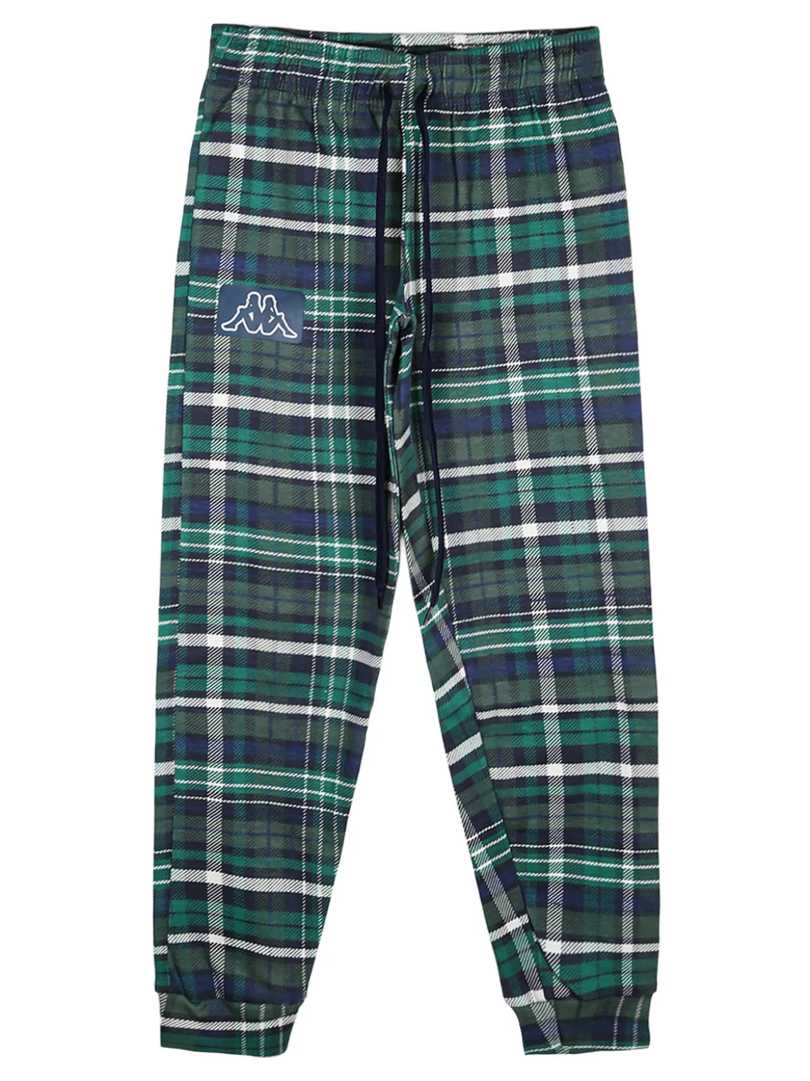 Kappa Pigiama da ragazza in cotone interlock con pantaloni a quadri - blu scuro