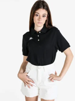 Kappa Polo donna in cotone a maniche corte con logo