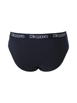 Kappa Slip da uomo in cotone con scritta - blu scuro