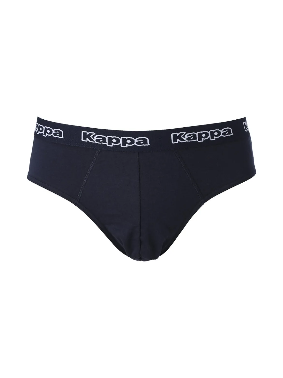 Kappa Slip da uomo in cotone con scritta - blu scuro