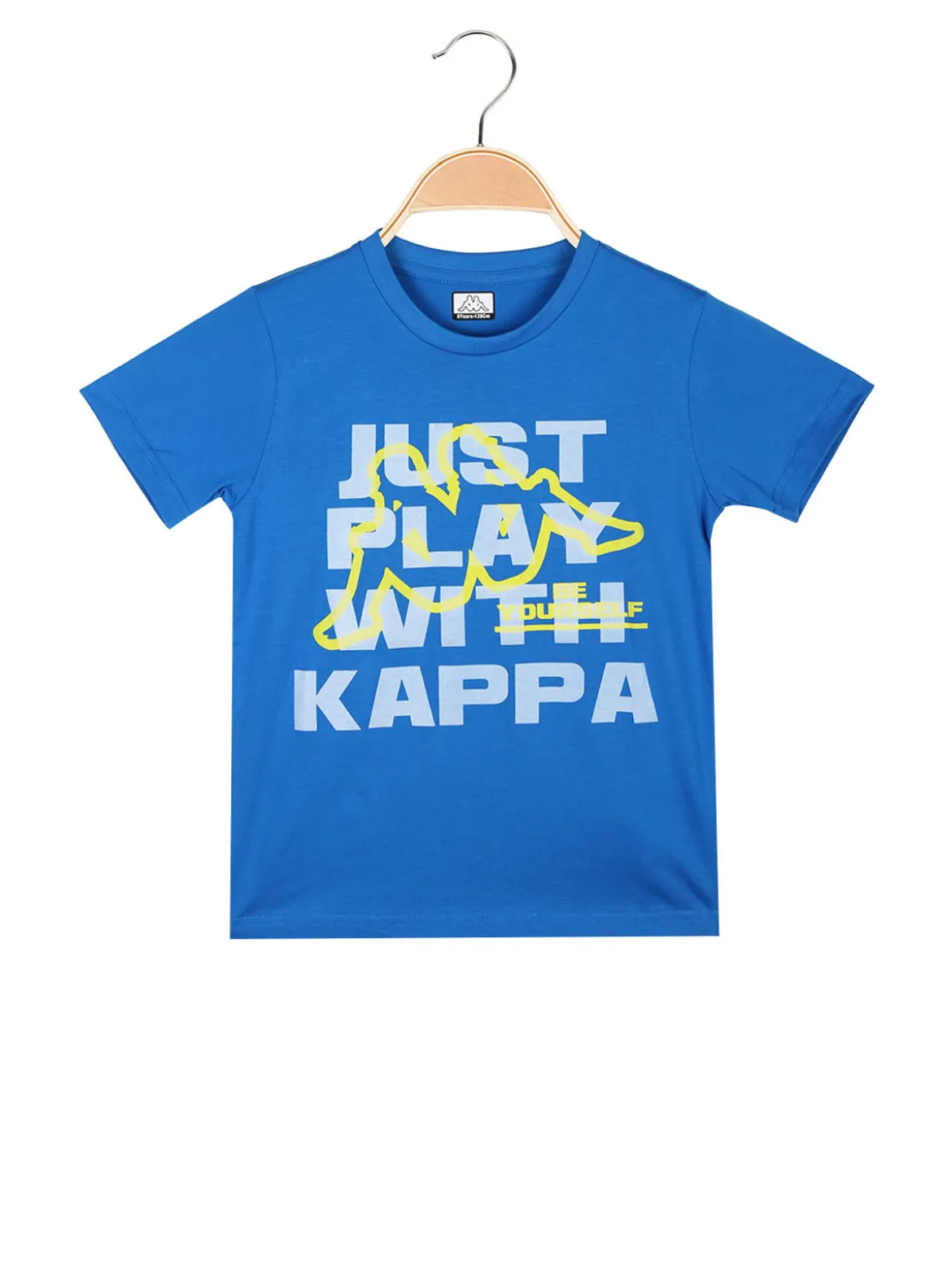 Kappa T-shirt da ragazzo in cotone con logo - blu