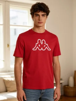 Kappa T-shirt da uomo in cotone con logo