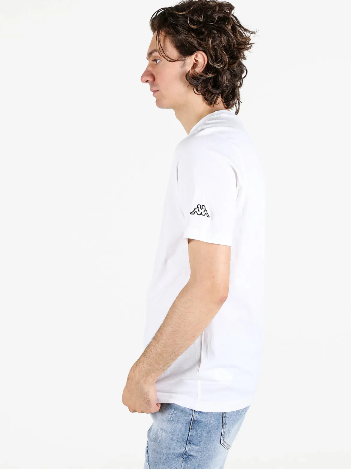 Kappa T-shirt da uomo in cotone con stampa scritta