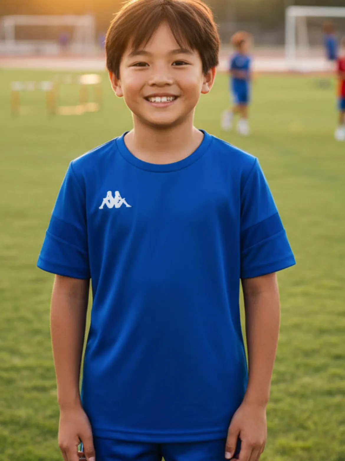 Kappa T-shirt sportiva da ragazzo con logo - blu