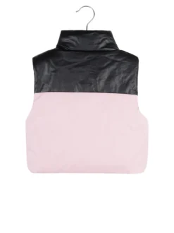 Karino Kids Gilet da ragazza in ecopelle con zip