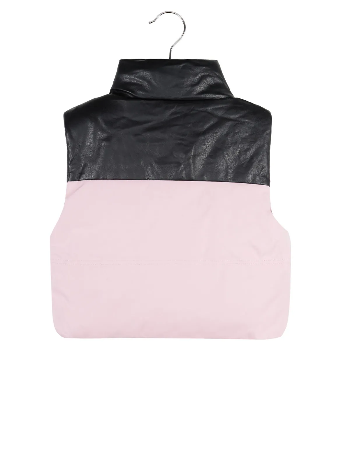 Karino Kids Gilet da ragazza in ecopelle con zip