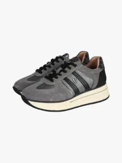 Keys Sneakers donna in pelle scamosciata con platform - grigio