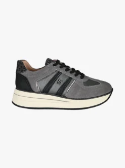Keys Sneakers donna in pelle scamosciata con platform - grigio