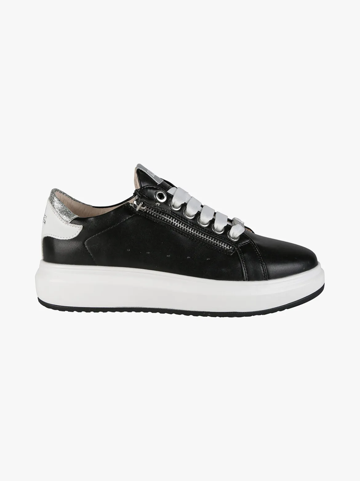Keys Sneakers donna stringate con zip laterali e dettagli glitter