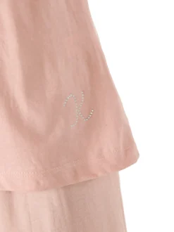 Kissimo Pigiama corto da donna in cotone - rosa