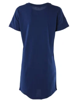 Kissimo Vestitino da donna in cotone a maniche corte - blu