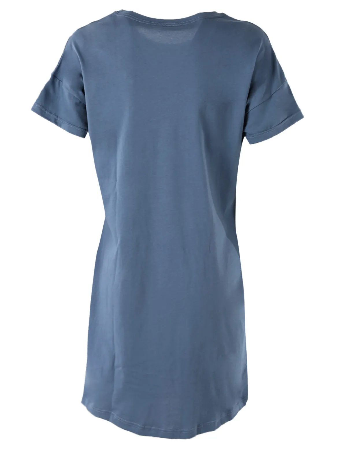 Kissimo Vestitino da donna in cotone a maniche corte con stampa scritta floreale - avion