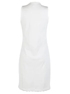 Kissimo Vestito da donna in cotone a spalla larga con pizzo