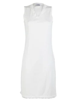 Kissimo Vestito da donna in cotone a spalla larga con pizzo