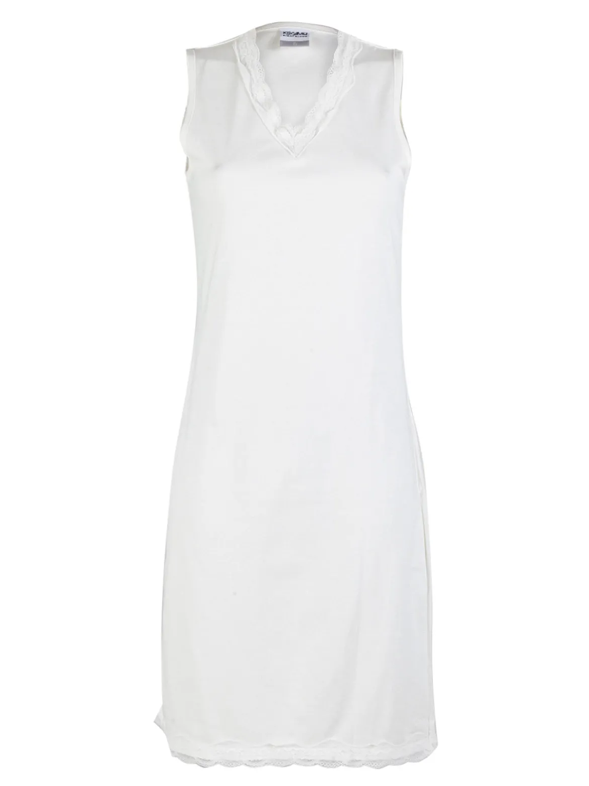 Kissimo Vestito da donna in cotone a spalla larga con pizzo