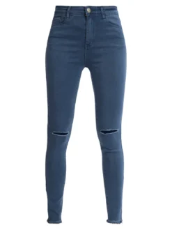 Kiss Pink Pantaloni donna elasticizzati con strappi