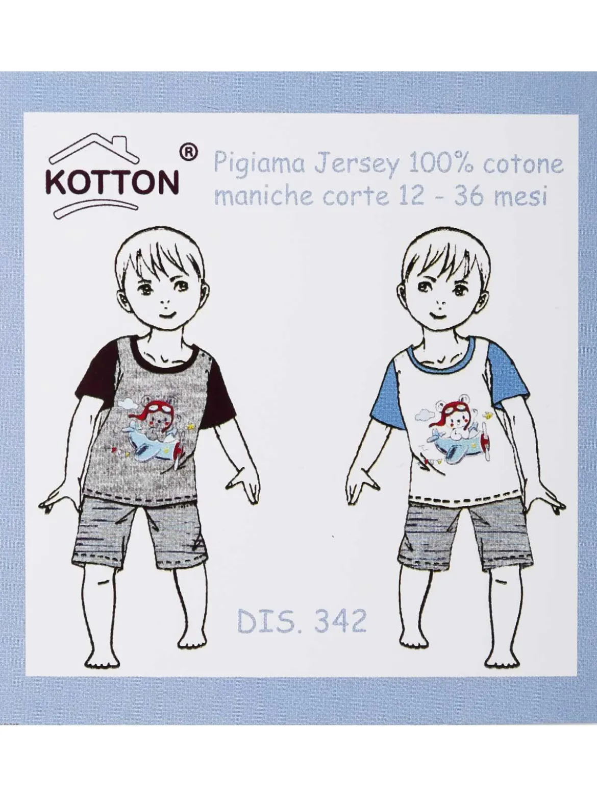 Kotton Pigiama corto neonato in cotone