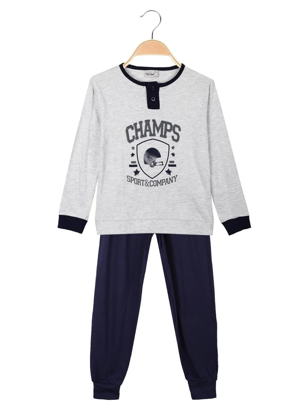 Kotton Pigiama lungo da bambino in cotone