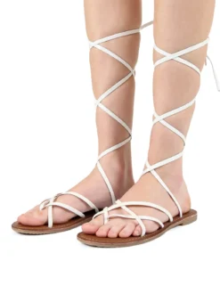 La Cuoieria Sandali infradito in pelle da donna alla schiava