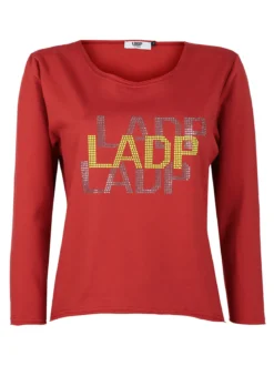 Ladp Felpa donna girocollo con borchie
