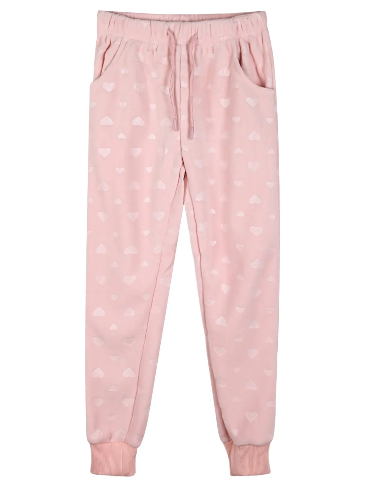 Lady Moda Completo tuta 2 pezzi da bambina in ciniglia - rosa