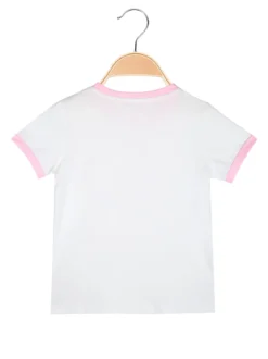 Lady Moda T-shirt da ragazza con cuore di strass sullo scollo